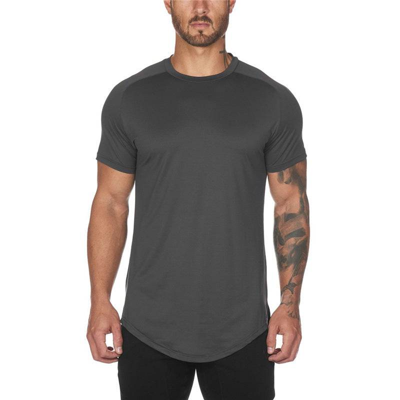 Workout Short Sleeve T-shirt Men's Breathable Casual Top - Mubimart