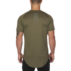 Workout T-shirt met korte mouwen, ademend casual bovenstuk voor heren