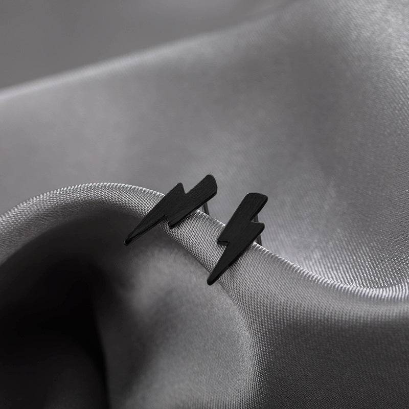 Silver Lightning Stud Earrings For Women - Mubimart