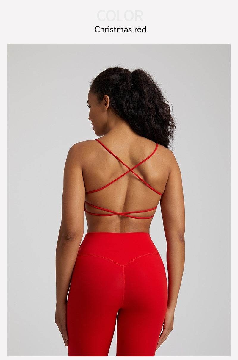 Candy Color Nude Feel Workout Bra Sports Quick-drying Workout Top - Mubimart