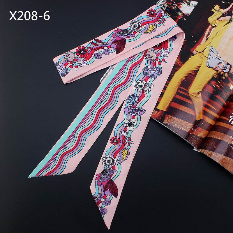 Women's French Flower Wave Imitated Silk Scarves - Mubimart