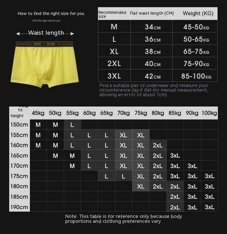 Men's Boxers Cotton Breathable Low Waist - Mubimart
