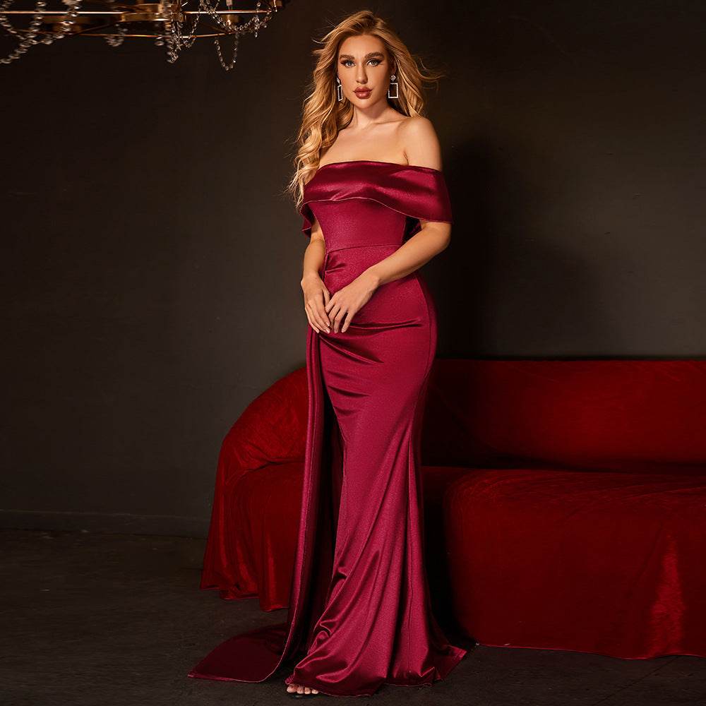 Women's High Waist Prom Evening Dress - Mubimart