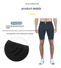 Sports Workout Elastic Men's High Waist Hip Lift Shorts