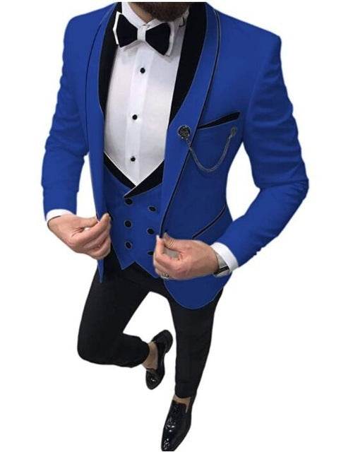 Suit Suit Men's Three-piece Suit Groomsman Suit Dress - Mubimart