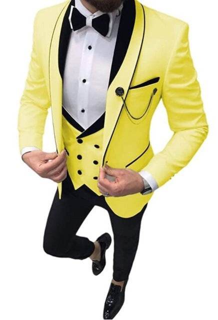 Suit Suit Men's Three-piece Suit Groomsman Suit Dress - Mubimart