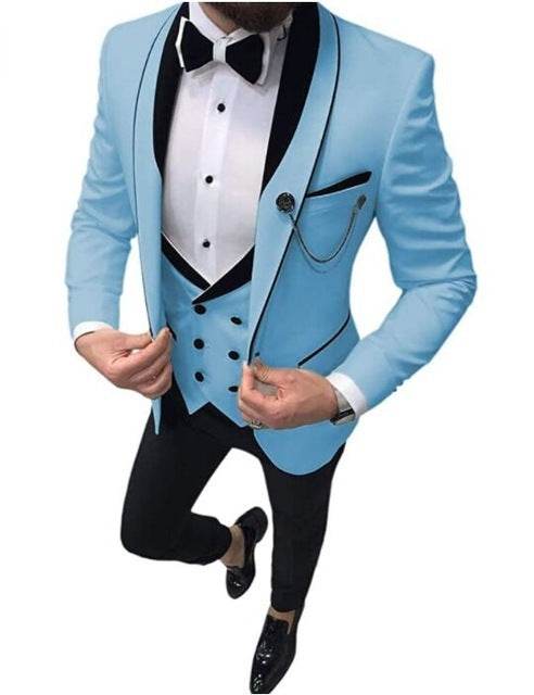 Suit Suit Men's Three-piece Suit Groomsman Suit Dress - Mubimart