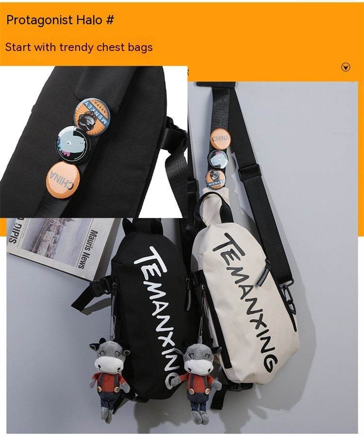 Chest Sports Student Shoulder All-match Boys Waist Bag Crossbody Small Female Messenger Bag Men - Mubimart