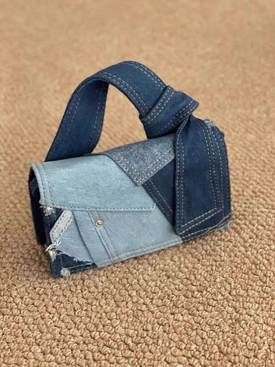 All-matching Jeans Stitching Crossbody Bag For Women - Mubimart
