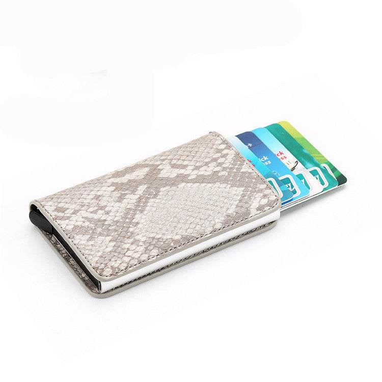 PU Automatic Card Card Holder RFID Multi-function Card Holder - Mubimart