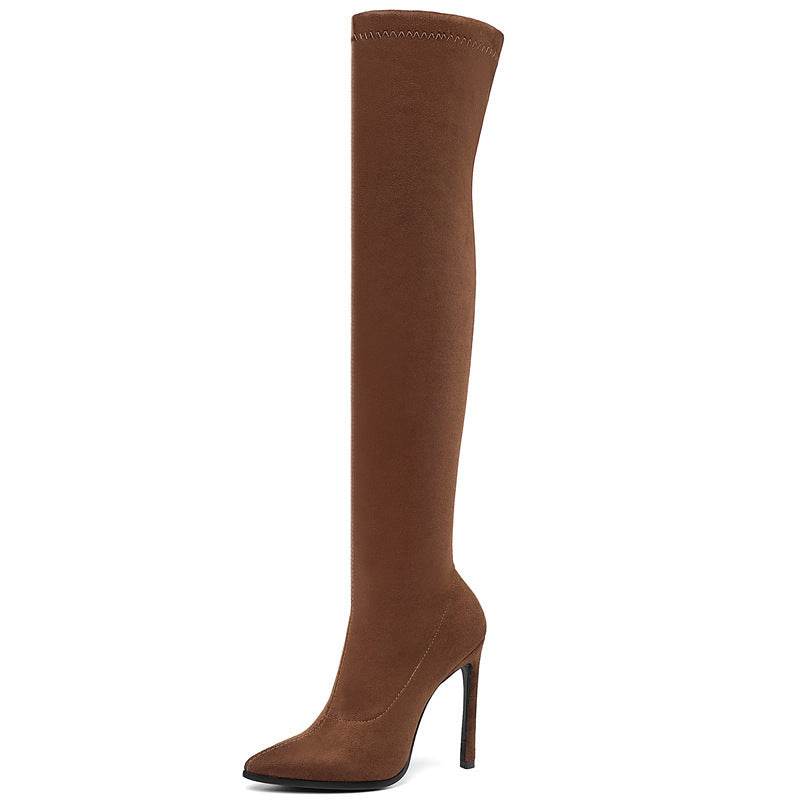 Stiletto high heel over the knee boots - Mubimart