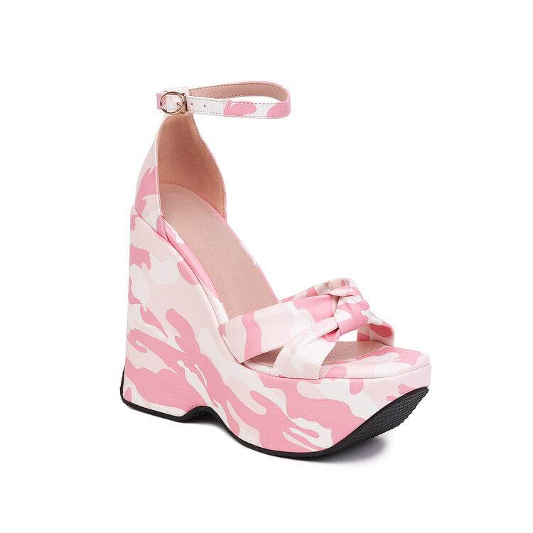 Fashion Platform Wedge High Heel Sandals For Women - Mubimart