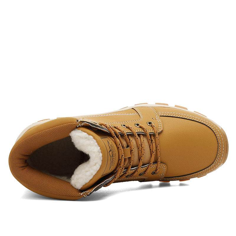 Men's large size snow boots hiking shoes - Mubimart
