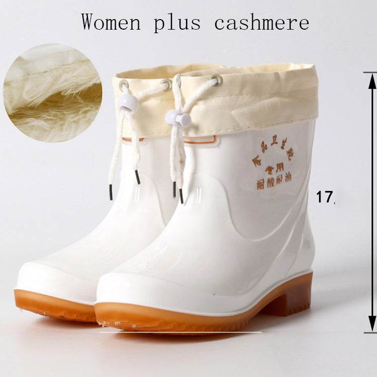 Short White Rain Boots For Men and Women - Mubimart