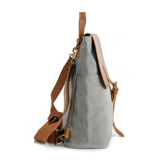 Retro backpack crazy horse leather women - Mubimart