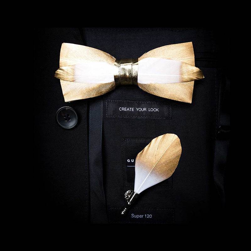 Feather bow tie - Mubimart