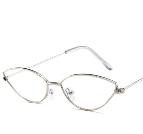 New Cute Sexy Sunglases Retro Cat Eye Sunglasses Women Metal Triangle Vintage Cateye Sun Glasses Female - Mubimart