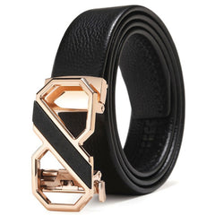 Men's leather belt top layer belt