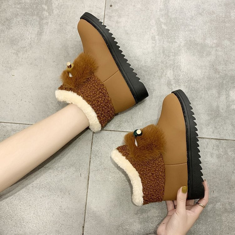 Platform ankle boots women's shoes