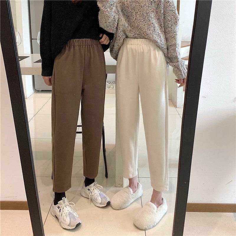Woolen radish casual Capris - Mubimart