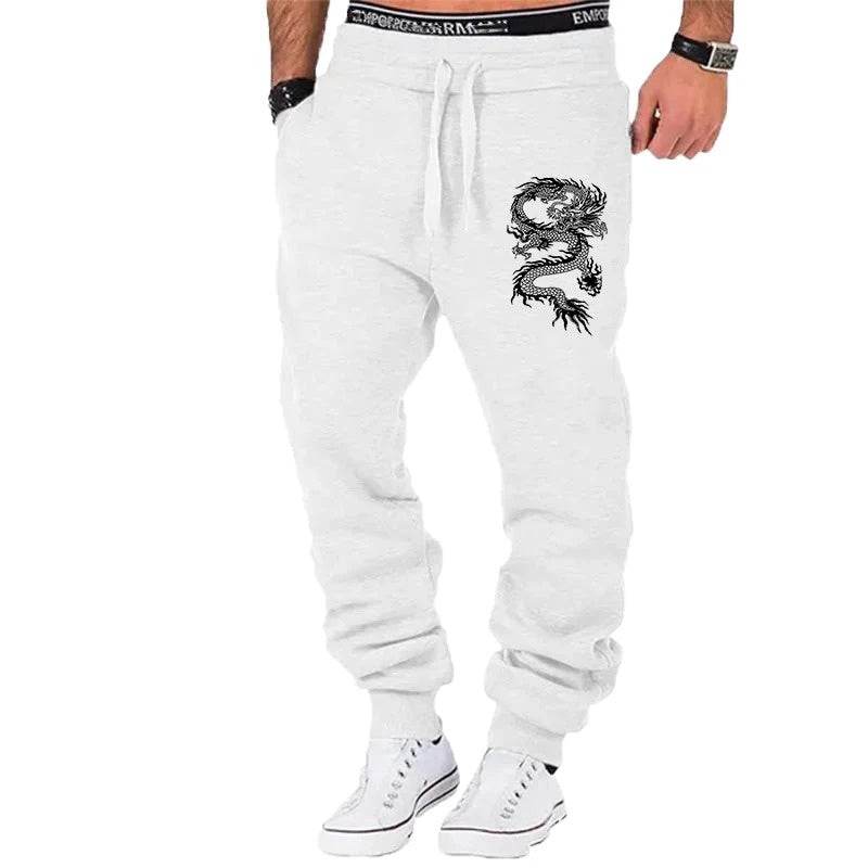 Men's Fashion Casual Dragon Jogger Pants - Mubimart