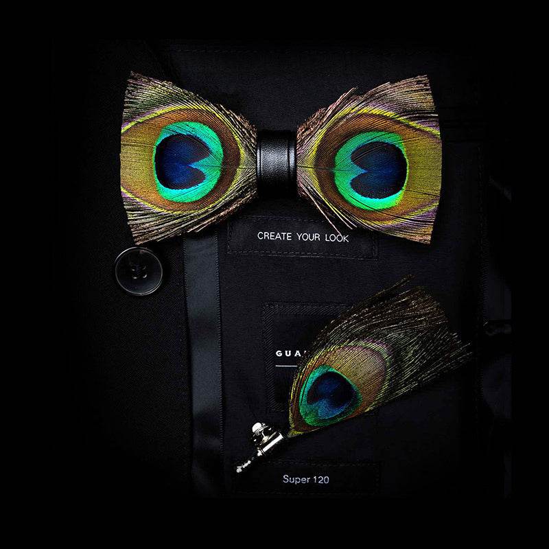 Feather bow tie - Mubimart