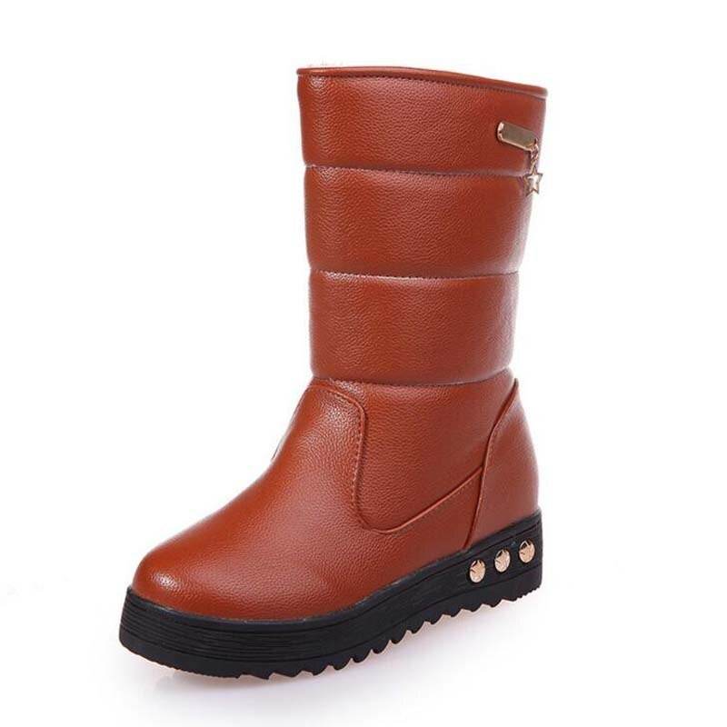 Plush padded snow boots - Mubimart