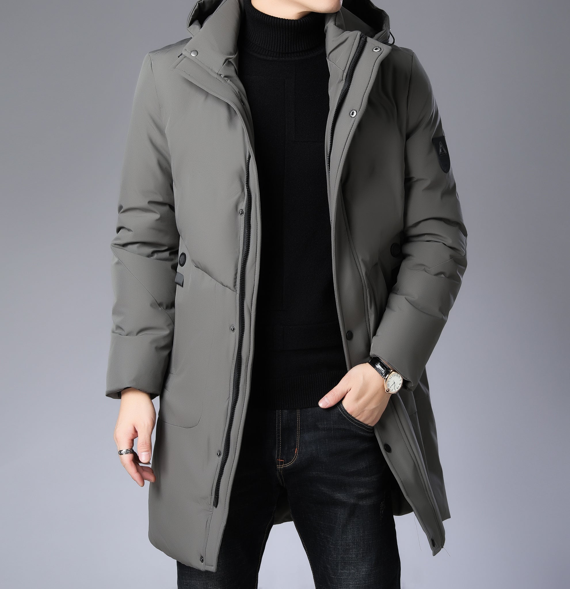 Kapuzenmantel Baggy Coat Herren