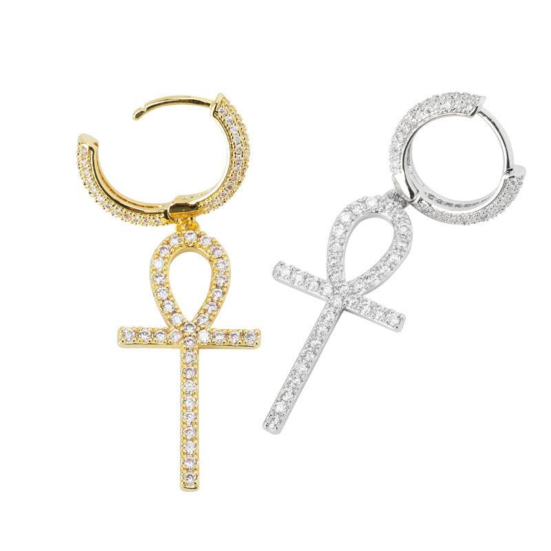 Hip hop hinge ring earrings for men and women - Mubimart