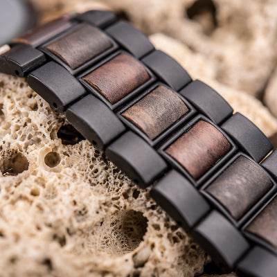 Csutomize Engrave logo Wood Watches for Mens DODO DEER Timer Luxury Chronograph Wristwatch Male Wriswatch Auto Date - Mubimart