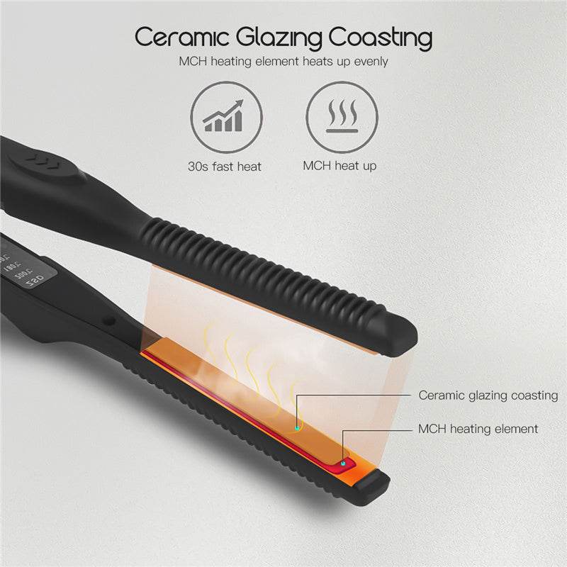 Professional flat iron ceramic hair straightener - Mubimart