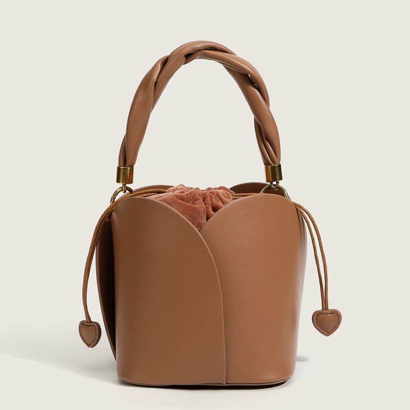 Style Fashion Women Bag In Handbags Genuine Leather Tote Sling Shoulder Ladies Handbag Luxury Flowers Design Bucket Bags - Mubimart