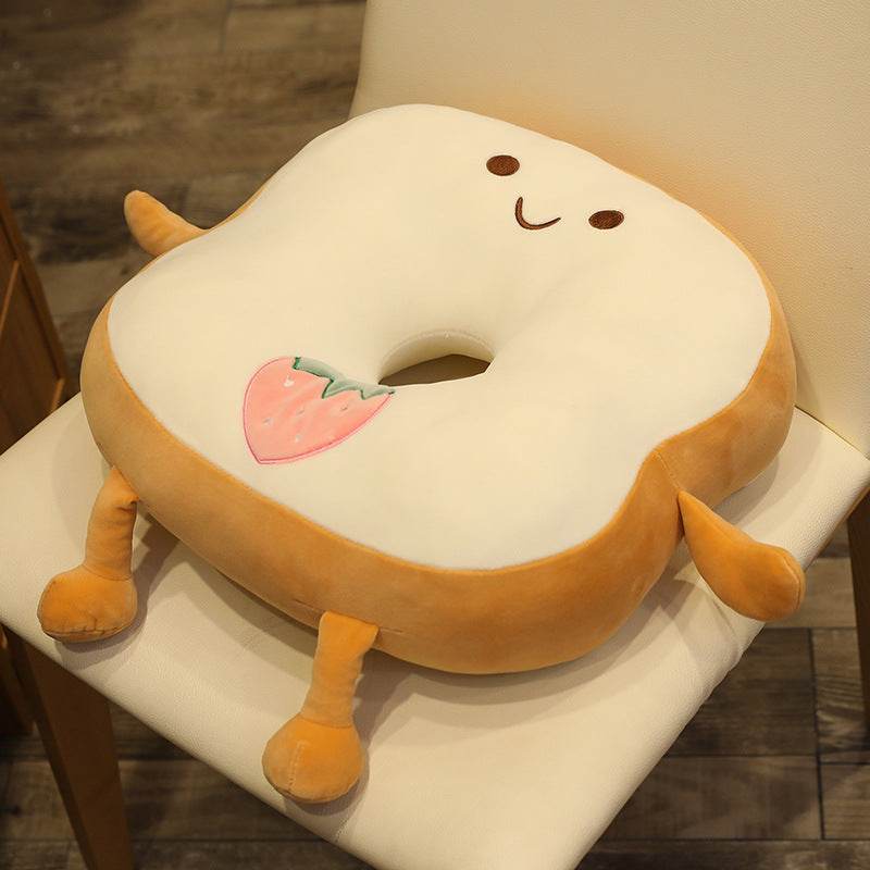 Cute Cartoon Fruit Animal Bread Futon Mat Creative Sliced Toast Floor Mat Pillow Cushion - Mubimart