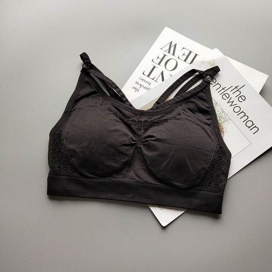 Elastic seamless sports bra - Mubimart