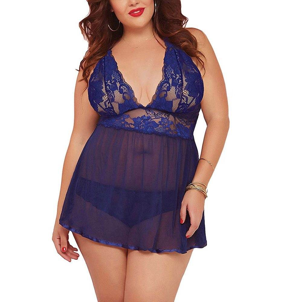 Women Sexy Lingerie Plus Size nightwear - Mubimart