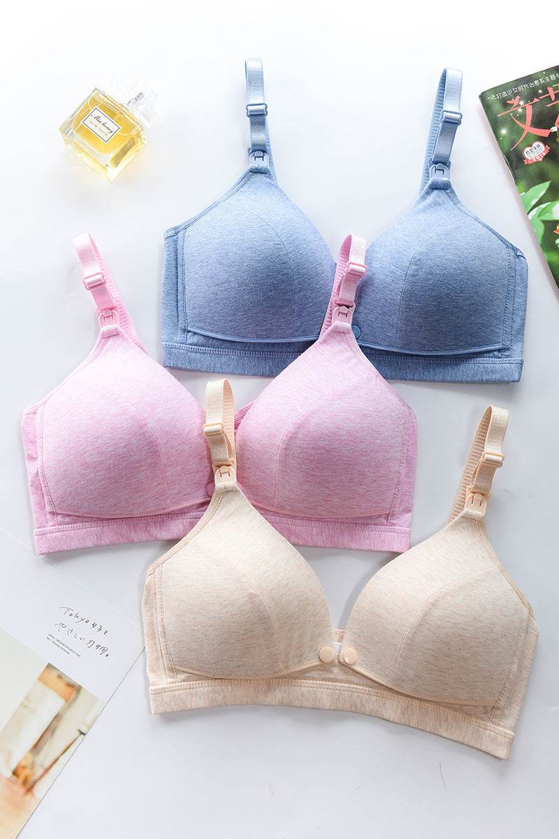 Wirefree Breastfeeding Maternity Bra - Mubimart