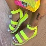 New Wedge Heel Sandals - Mubimart