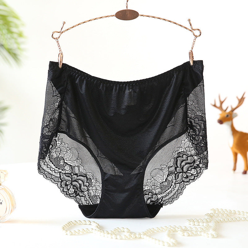 Large size high waist mesh panties - Mubimart -  