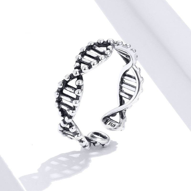 DNA sterling silver ring - Mubimart