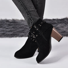 Studded High Heel Booties