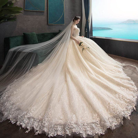 Going out Sasen light wedding dress - Mubimart