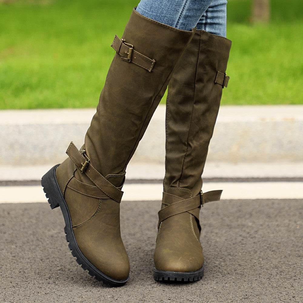 Large size women's boots over the knee boots - Mubimart