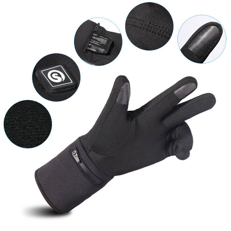 Mountaineering gloves sports riding heated gloves - Mubimart