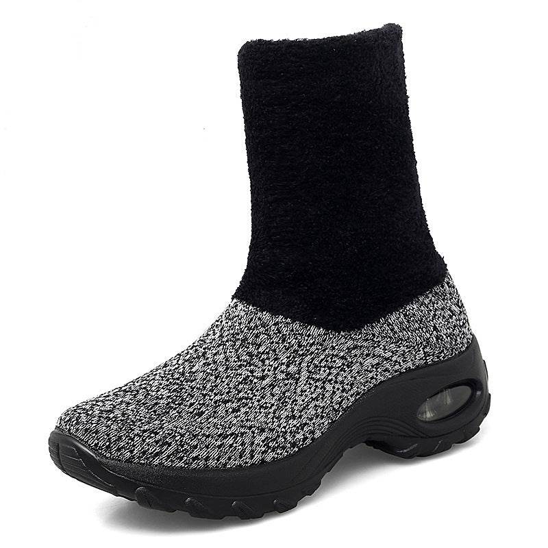 Lightweight Tall And Velvet Warm Snow Boots - Mubimart