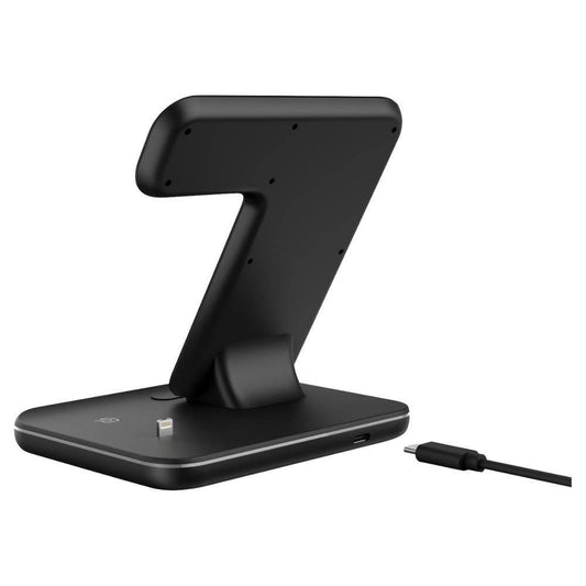 Compatible Mobile Phone Watch Earphone Wireless Charger 3 In 1 Wireless Charger Stand - Mubimart