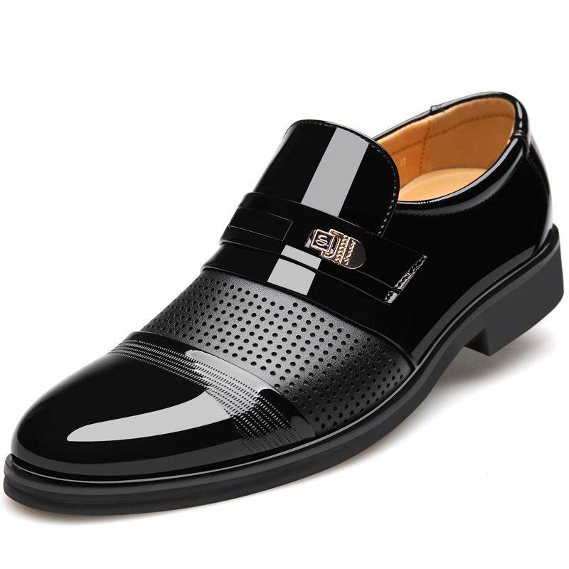 Men's business dress leather shoes - Mubimart