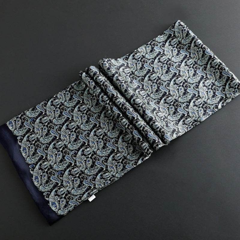 Double silk crepe satin scarf for men - Mubimart