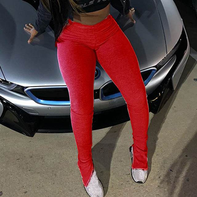 New Stacked Leggings Joggers Stacked Sweatpants Women - Mubimart