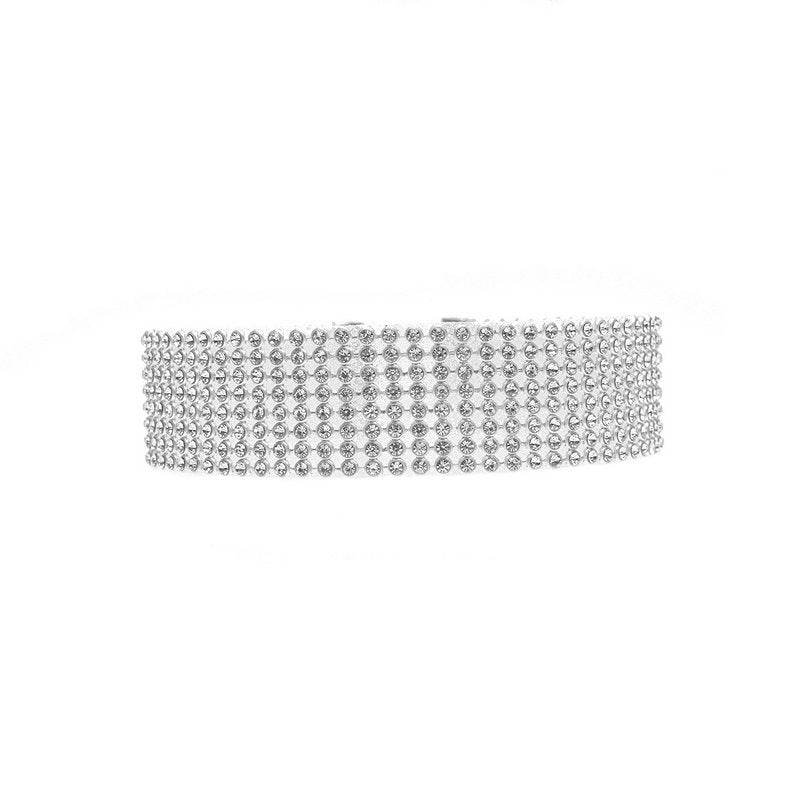 Fashion Women Full Crystal Rhinestone Choker Necklace Wedding Jewelry Chokers Necklaces For Women - Mubimart