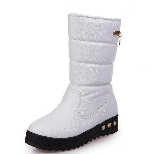 Plush padded snow boots - Mubimart